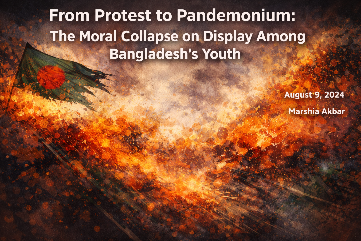 You are currently viewing From Protest to Pandemonium: The Moral Collapse on Display Among Bangladesh’s Youth